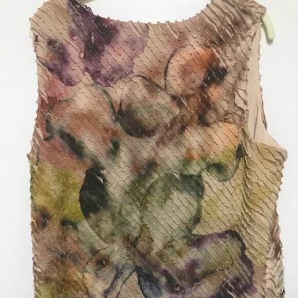 Absolutely Georgeous Coldwater Creek Lined Layered Ruffle Top. Sz. 1X - Picture 3 of 4